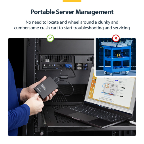 StarTech.com KVM Console - Wired - TAA Compliant - 1 Computer(s) - 1 Local User(s) - WUXGA - 1920 x 1200 Maximum Video Res