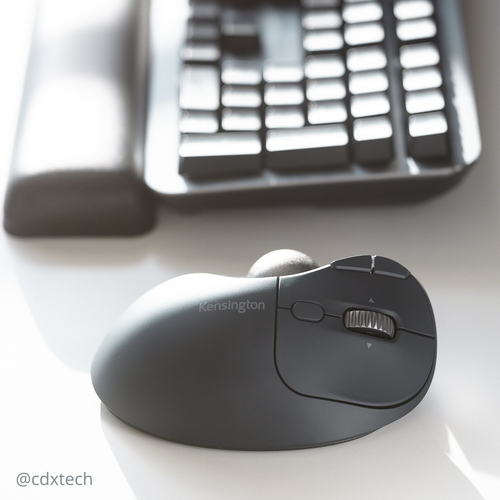 Kensington Pro Fit Ergo TB550 Trackball - Bluetooth/Radio-Frequenz - USB - Optisch - 7 Programmable Button(s) - 1 Pack - K