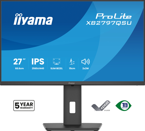 iiyama ProLite XB2797QSU-B1. Display diagonal: 68.6 cm (27"), Display resolution: 2560 x 1440 pixels, HD type: Quad HD, Di