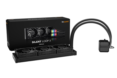 be quiet! Silent Loop 3 BW025 Kühllüfter - 3 x Fan(s) - 2500 U/Min - Compatible Intel Socket: Socket LGA-1851, LGA-1700, L