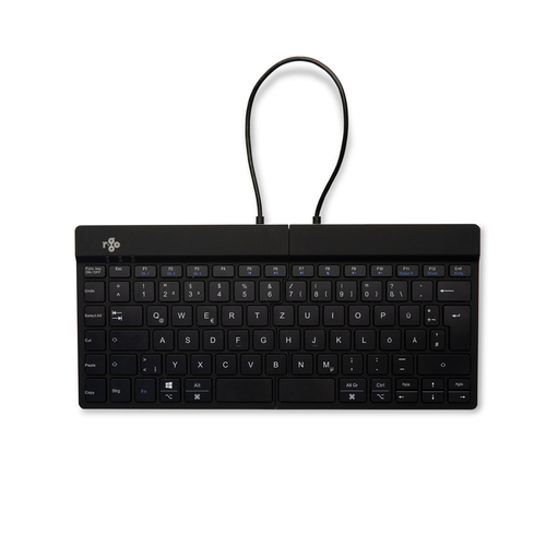 R-Go Tools Ergonomische Tastatur R-Go Split Break mit Pausensoftware, geteilte Tastatur, QWERTZ (DE), kabellos, schwarz. T