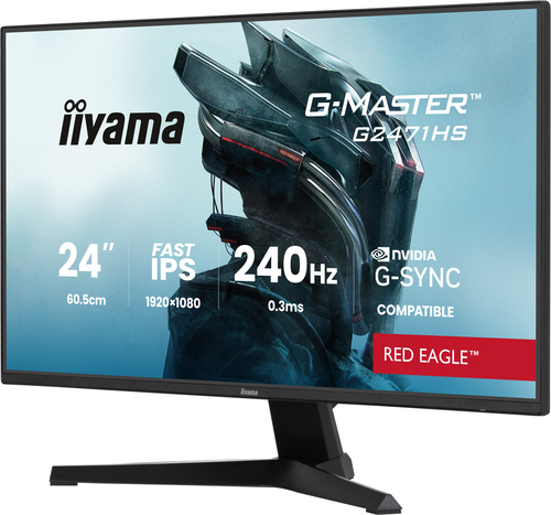 Moniteur de jeu LCD iiyama G-MASTER Red Eagle G2471HS-B1 24" Classe Full HD - 16:9 - Noir mat - 60,5 cm (23,8") Viewable -