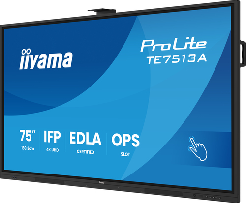 iiyama TE7513A-B2AG. Produktdesign: Interaktiver Flachbildschirm. Bildschirmdiagonale: 190,5 cm (75"), Display-Auflösung: 