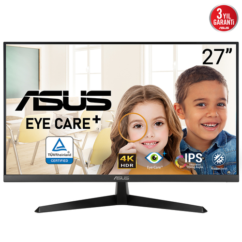 ASUS VY27UQ. Dimensioni diagonale schermo: 68,6 cm (27"), Risoluzione del display: 3840 x 2160 Pixel, Tipologia HD: 4K Ult