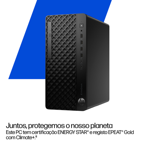 HP EliteDesk 8 G1i Computador secretária - Intel Core Ultra 7 2ª geração 265 - Tecnologia vPro - 16 GB - 1 TB PCI Express 