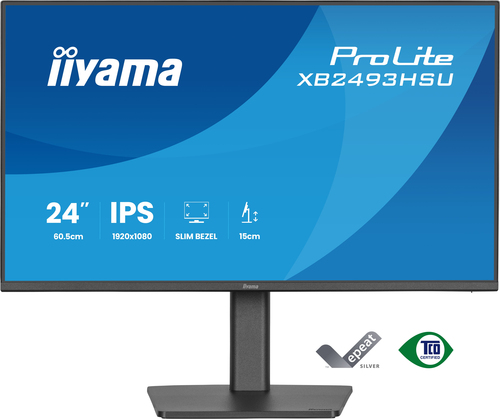 iiyama ProLite XB2493HSU-B1 24" Class Full HD LED Monitor - 16:9 - Matte Black - 60.5 cm (23.8") Viewable - In-plane Switc