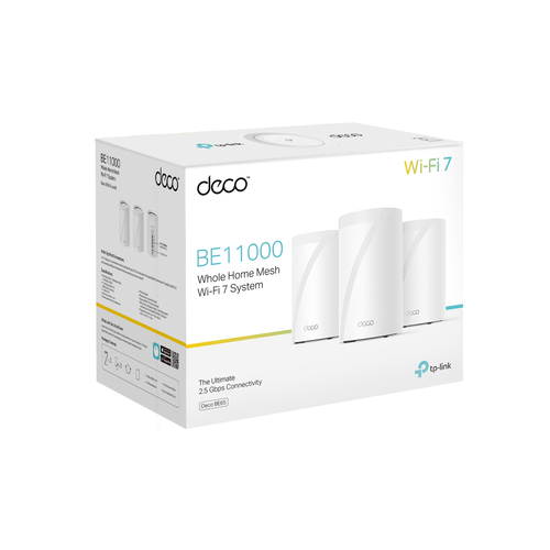 Routeur sans fil TP-Link Deco - Wi-Fi 7 - IEEE 802.11be - Triples Bandes - 2,40 GHz Bande ISM - 5 GHz Bande UNII - 4 x Ant