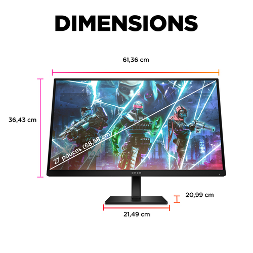 OMEN 27s 27 Zoll Klasse Full HD Gaming-LCD-Monitor - 16:9 Format - 68,6 cm (27 Zoll) Viewable - IPS-Technologie (In-Plane-