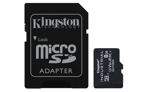 microSDHC Kingston Industrial SDCIT2 - 8 GB - Classe 10 di tipo UHS-I (U3) - V30