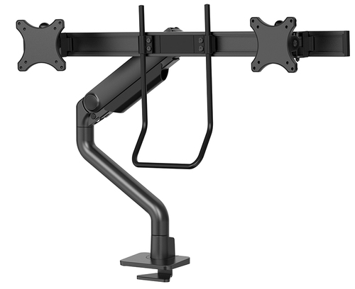Neomounts NEXT One Mounting Arm for Monitor, Display - Black - Height Adjustable - 2 Display(s) Supported - 43.2 cm to 68.