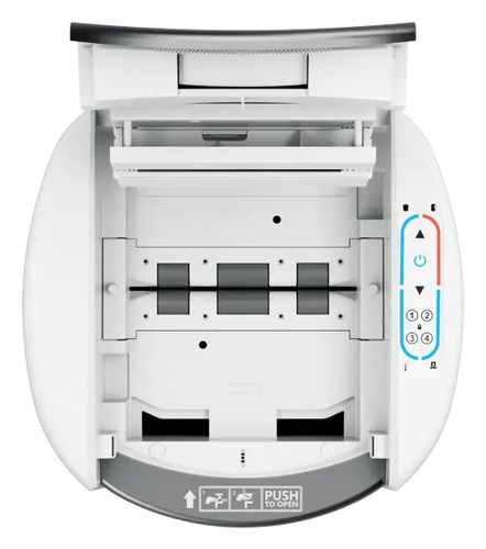 Leitz IQ OptiMax Autofeed Office 300 P4 Cross Cut Paper Shredder. Shredding type: Cross shredding, Working width: 22.5 cm,