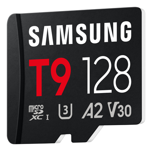 Carte microSDXC Samsung MB-MH128T - 128 Go - UHS-I (U3) - V30 - 200 Mo/s en Lecture - 130 Mo/sSpaceen Écriture