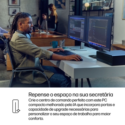 HP EliteDesk 8 G1i Computador secretária - Intel Core Ultra 7 2ª geração 265 - Tecnologia vPro - 16 GB - 1 TB PCI Express 