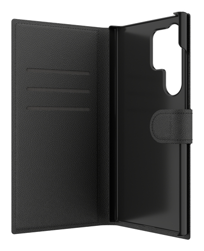 ZAGG Tasche (Folie) Samsung Galaxy S24 Ultra Smartphone - Schwarz - Kunstleder Körper - Sturzsicher, Resistent gegen Finge