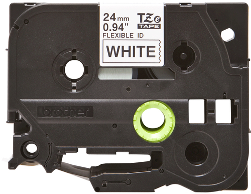 P-touch TZE-FX251 Label Tape - 24 mm Width x 8 m Length - Rectangle - Thermal Transfer - White - 1 Roll
