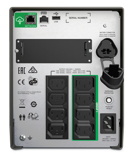 APC Smart-UPS SMT1500IC - 8x C13, USB, SmartConnect, 1500VA. UPS topology: Line-Interactive, Output power capacity: 1.5 kV