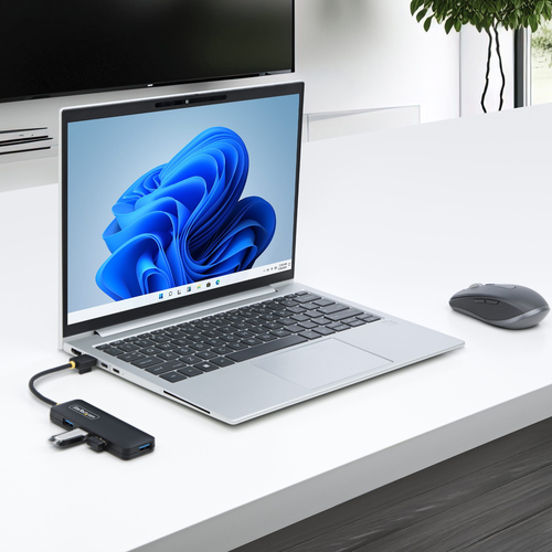 StarTech.com StarTech.com 4-Port USB-A Hub, 5Gbps, Bus Powered, Small Travel Mini USB Hub, Multi-Port USB 3.0 Splitter, Po