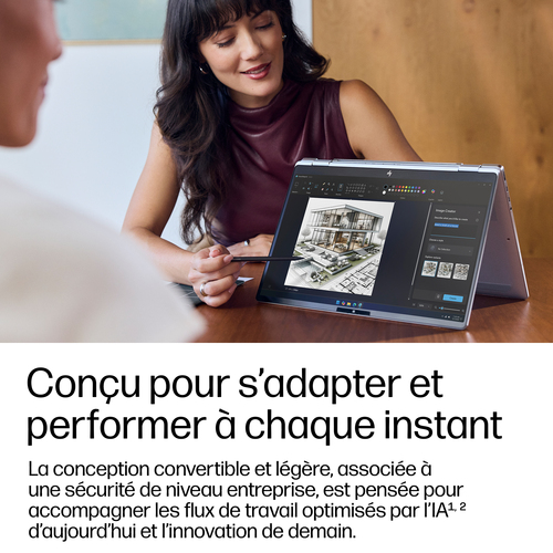 HP EliteBook X Flip G2i Next Gen AI PC. Produkttyp: Hybrid (2-in-1), Formfaktor: Convertible (Ordner). Prozessorfamilie: I
