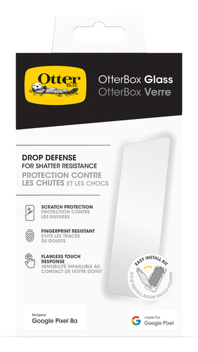 OtterBox Glass Series für Google Pixel 8a, transparent. Markenkompatibilität: Google, Kompatibilität: Pixel 8a, Schutzfunk
