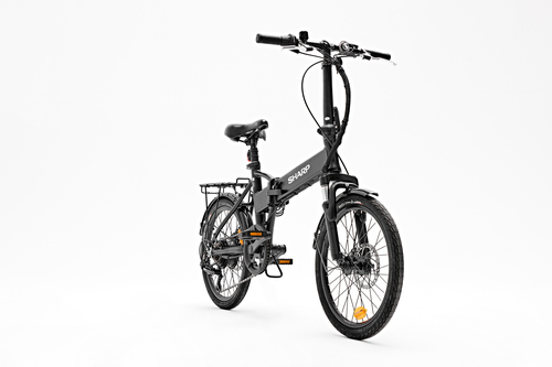 Sharp BK-FD03-EB. Batteriekapazität: 7,5 Ah, Akkuspannung: 36 V, Ladezeit: 5 h. Weight (including battery): 20 kg. Frame m