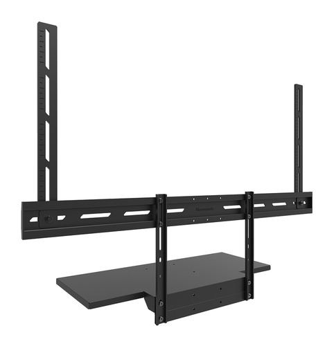 Neomounts Mounting Shelf for Keyboard, Mouse - Black - Height Adjustable - 43"" (109.22 cm) to 110"" (279.40 cm) Screen Su