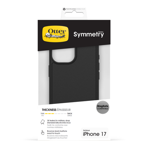 OtterBox Symmetry MagSafe. Tipo de mala: Capa, Compatibilidade da marca: Apple, Compatibilidade: iPhone 17, Tamanho máximo