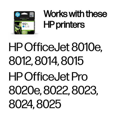 HP 912XL Original Alto Yield Jato de tinta Tinteiro - Ciano Pack
