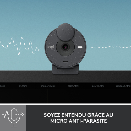 Webcam Logitech BRIO - Graphite - Vidéo 1920 x 1080