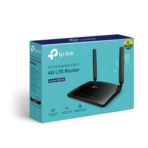 TP-Link Archer MR200 Wi-Fi 4 IEEE 802.11n Mobilfunk Modem/Wireless Router - 4G - LTE 800 - LTE - 2,40 GHz ISM-Band - 5 GHz