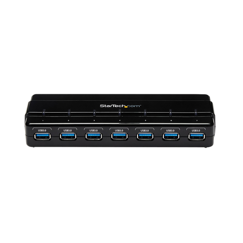 StarTech.com USB Hub - USB - External - Black - 7 Total USB Port(s) - 7 USB 3.0 Port(s) - PC, Mac
