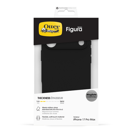 OtterBox Figura Estojo para Apple Smartphone - Preto - Resistente a quedas, Resistente a riscos - Policarbonato, Elastômer