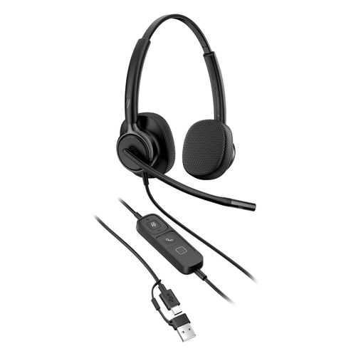 Poly Mission 400 415 Wired Over-the-head, On-ear Mono Headset - Black - Microsoft Teams Certification - Monaural - Supra-a