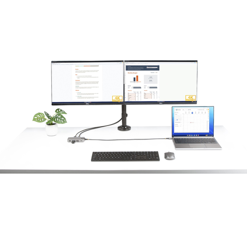 StarTech.com USB 3.2 (Gen 2) Type C Docking Station for Desktop PC, Notebook, Monitor - 15 W - Grey - 3 Displays Supported