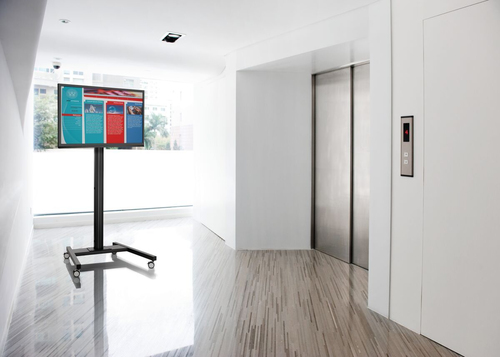 Vogel's Carrinho para ecrã plano - 80 kg Capacidade de carga - Preto - 109,2 cm (43") para 165,1 cm (65") Screen Supported