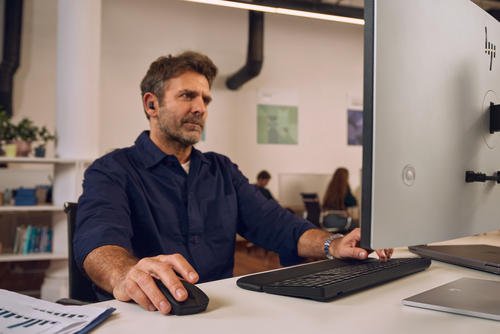 HP Multi-DevDual-ModeKBDwPlm EMEA-INTL E. Wrist rest, Product colour: Black