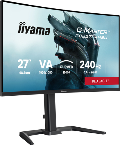 Moniteur de jeu LCD iiyama G-MASTER Red Eagle GCB2784HSU-B1 27" Classe Full HD Écran incurvé - 16:9 - Noir - 68,6 cm (27")