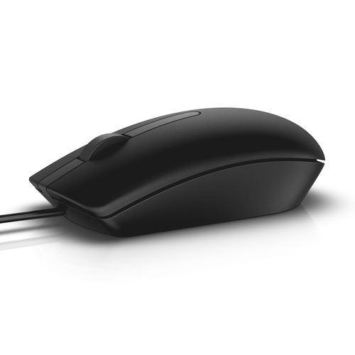 DELL Wired Mouse - MS116 - Black. Form factor: Ambidextrous. Movement detection technology: Optical, Device interface: USB