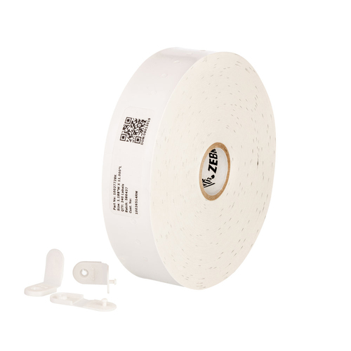 Zebra Z-Band Etiqueta médica - 30,16 mm Largura x 177,80 mm Comprimento - Térmico direto - Branco - Polipropileno - 4 Cart