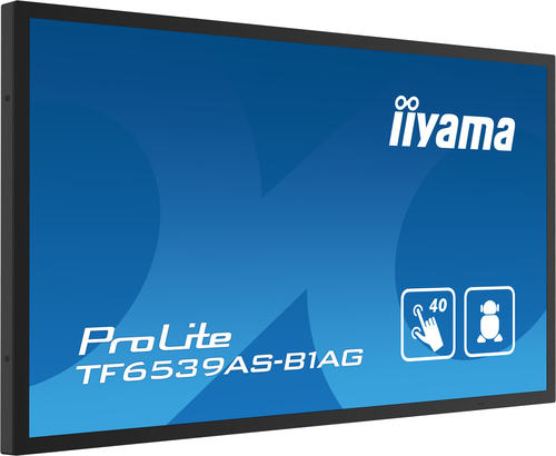 iiyama TF6539AS-B1AG. Produktdesign: Kiosk-Design. Bildschirmdiagonale: 163,8 cm (64.5"), Bildschirmtechnologie: LED, Disp