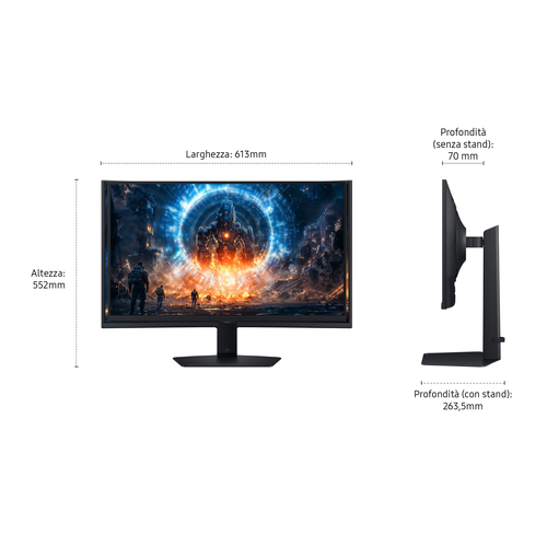 Samsung G60F. Display diagonal: 68.6 cm (27"), Display resolution: 2560 x 1440 pixels, HD type: Quad HD, Display technolog