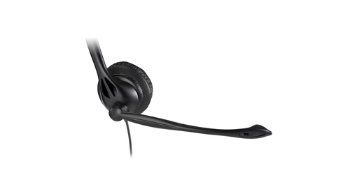 Kensington Wired Over-the-head Mono Headset - Black - Monaural - Supra-aural - 20 Hz to 20 kHz - 180 cm Cable - Omni-direc