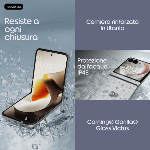 Motorola razr 70 (8/256GB, Doppia camera 50MP, Display interno FHD+ 6.9" 120Hz e esterno 3.62", MediaTek Dimensity 7450X, 
