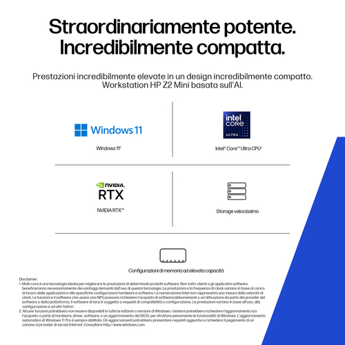 HP Z2 Mini G1i Wolf Pro Security Edition. Famiglia processore: Intel Core Ultra 7, Modello del processore: 265. Memoria In