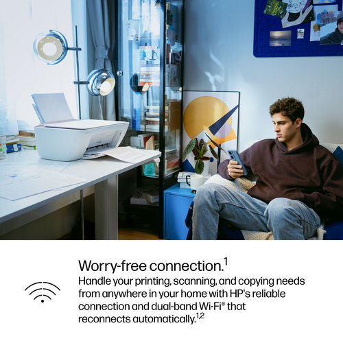 HP Deskjet 2922 Wireless Inkjet Multifunction Printer - Colour - White - Copier/Printer/Scanner - 4800 x 1200 dpi Print - 
