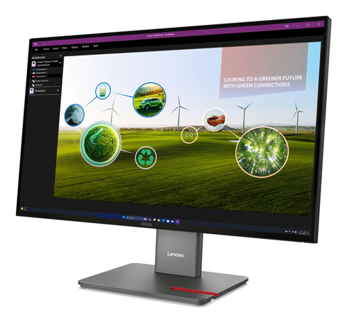 Lenovo ThinkVision P27Q-40 27" Class WQHD LED Monitor - 16:9 - Eclipse Black - 68.6 cm (27") Viewable - In-plane Switching