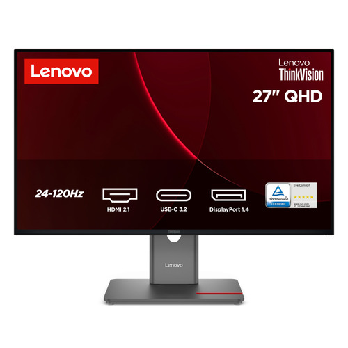 Lenovo ThinkVision P27Q-40 Monitor. Display diagonal: 68.6 cm (27"), Display resolution: 2560 x 1440 pixels, HD type: Quad