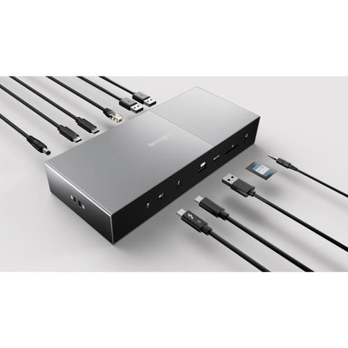 Kensington SD5000T5 Thunderbolt 5 Docking Station für Monitor, Workstation, Notebook - Ladefunktion - Speicherkartenleser 