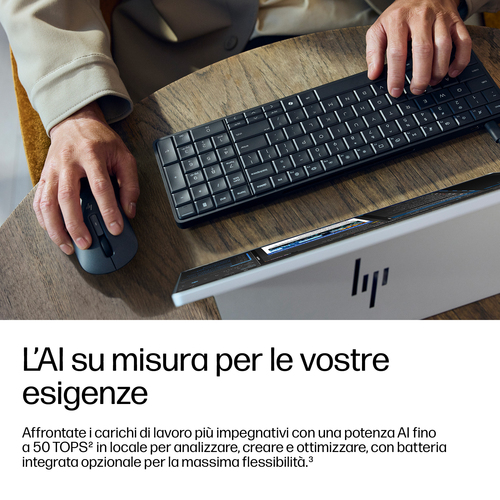 HP EliteBoard G1a Next Gen AI. Frequenza del processore: 2 GHz, Famiglia processore: AMD Ryzen AI 5 PRO, Modello del proce