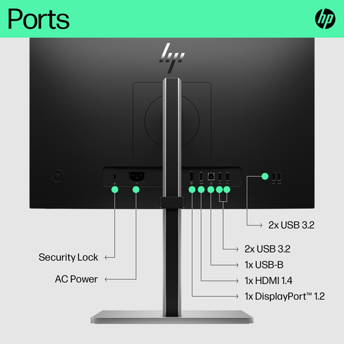 HP E-Series E22 G5 FHD Monitor. Display diagonal: 54.6 cm (21.5"), Display resolution: 1920 x 1080 pixels, HD type: Full H