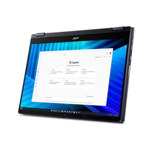Acer TravelMate P4 Spin 14 TMP414RN-55-TCO Copilot+ PC 2 in 1 Notebook - WUXGA - Intel 225U - Blau - Intel Chip - Windows 
